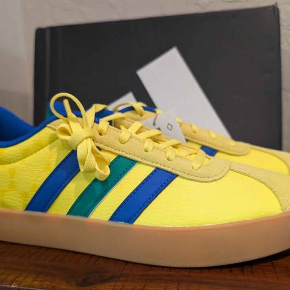 Adidas VL Court 3.0 Yellow Blue Green Brazil Youth 5 women's 6